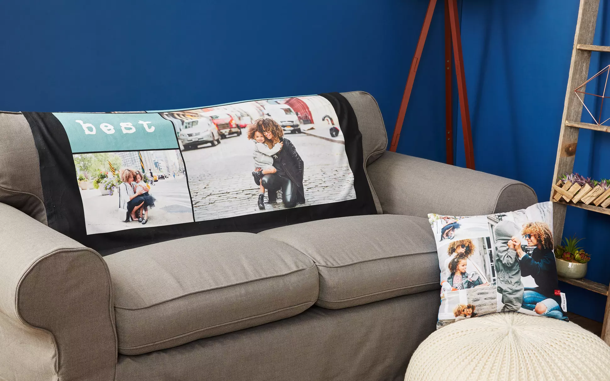 Personalized 16"x16" Throw Pillow or 50"x60" Blanket from Collage.com (Up to 75% Off). Four Options Available.  - Primary Image