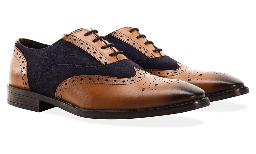 Image 2: Redfoot Men's Square-Toe Brogues