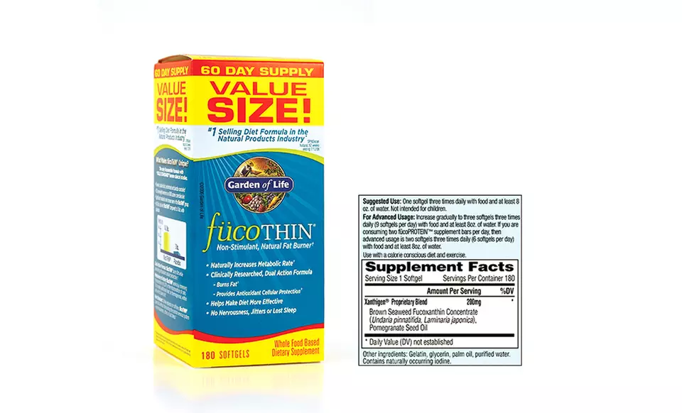 Garden of Life Fucothin Weight Loss Supplements (180 Capsules) - Second Medium