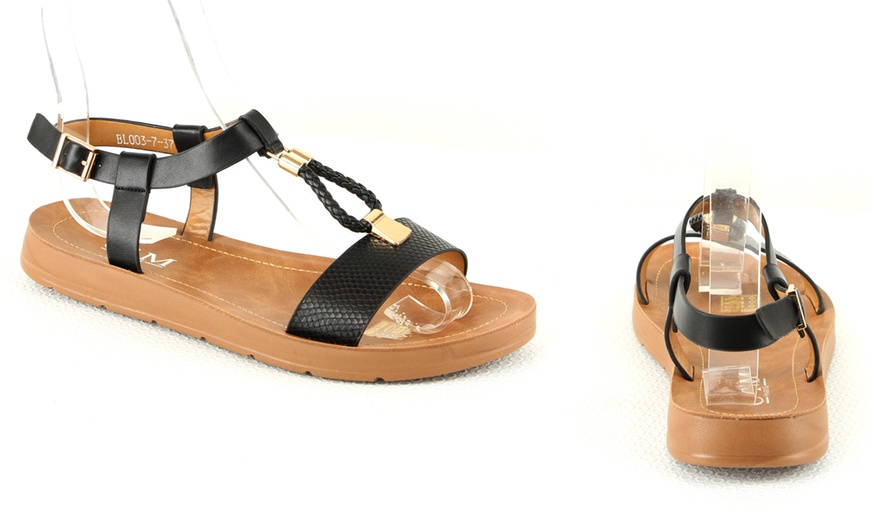 Image 4: Platte sandalen met dunne bandjes