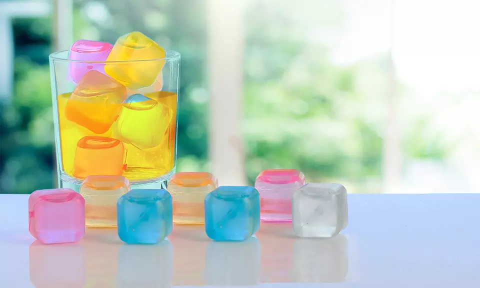 Up to Four Packs of 18 PMS International Reusable Ice Cubes In Assorted Colours or Clear - Primary Image