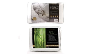 250gsm Bamboo Blend Quilt with 1100gsm Hotel Pillow Bedding Set