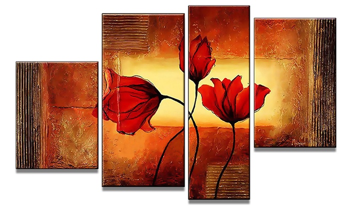 Multipanel Painting on Canvas | Groupon Goods