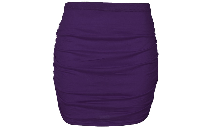 Image 10: Side Ruched Mini Skirt