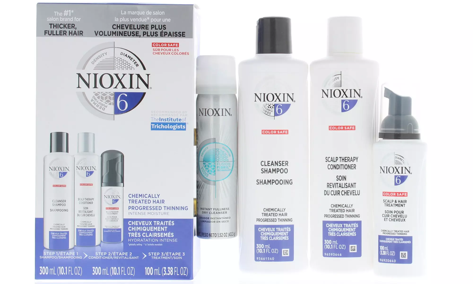 Nioxin 4-Piece Hair System Kit - Shampoo, Conditioner, Treatment & Dry Cleanser - Second Medium