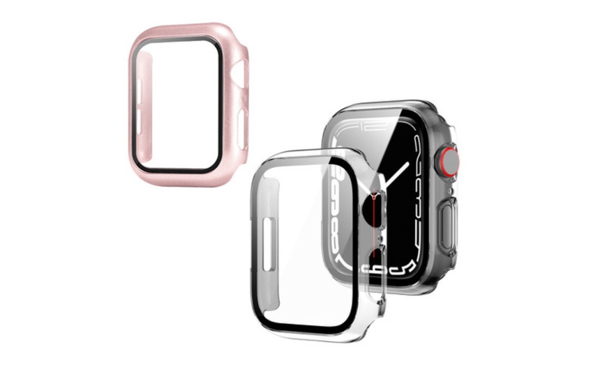 Image 10: One or Two Apple Watch Cases with Glass Protection