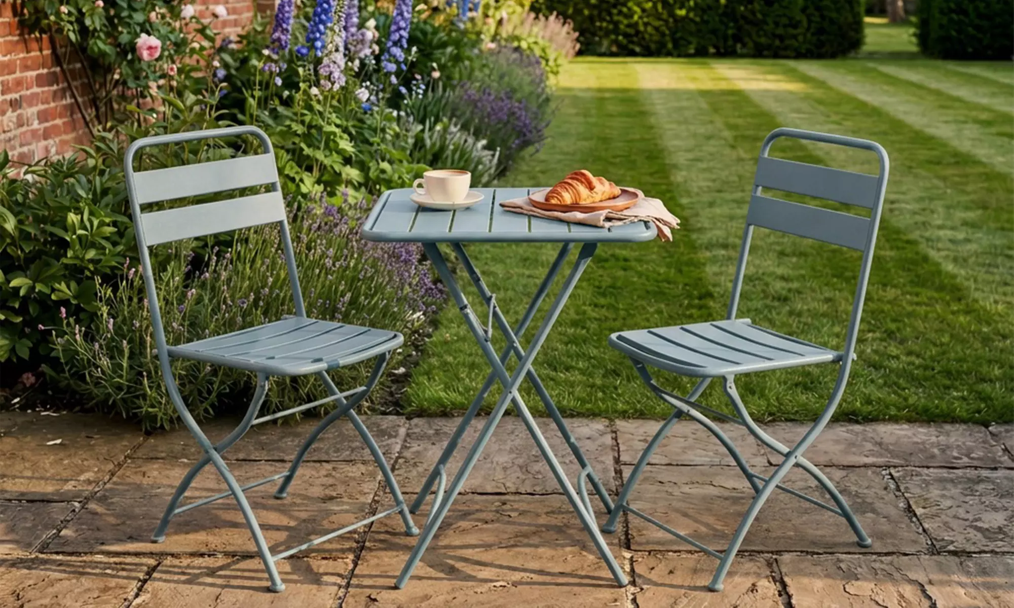Colourways Folding Patio and Balcony Bistro Set in choice of colour