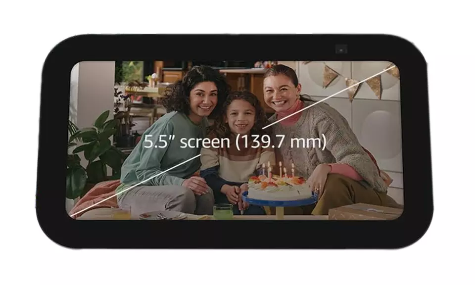 New Amazon Echo Show 5 (3rd Gen) Smart Display - 5.5'', Deeper Bass, Camera Cover, Smart Home Hub