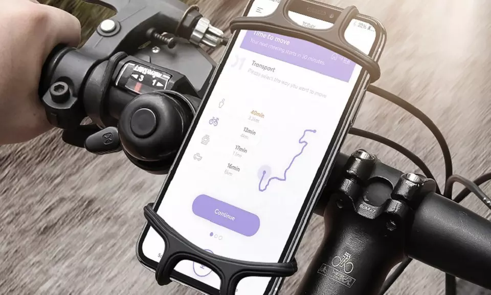 1 ou 2 supports en silicone pour téléphone, convient aux poussettes, vélos et motos - Primary Image