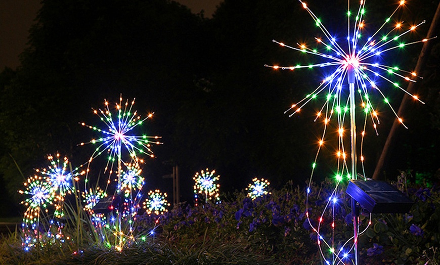 Image 2: Copper Wire Solar Fireworks Ground Light