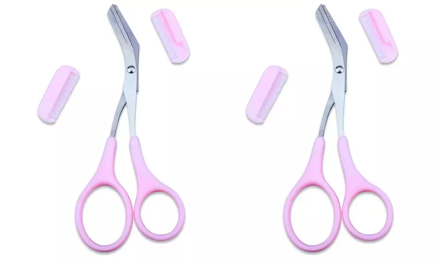 Image 4: One, Two or Four Pairs of Eyebrow Trimmer Scissors
