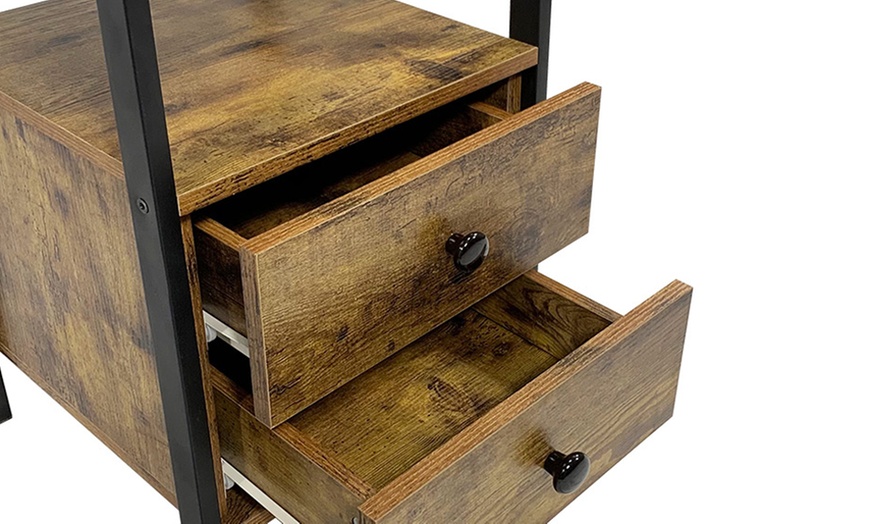 Image 6: Industrial Style Bedside Table