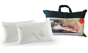 Two Bamboo Memory Foam Pillows