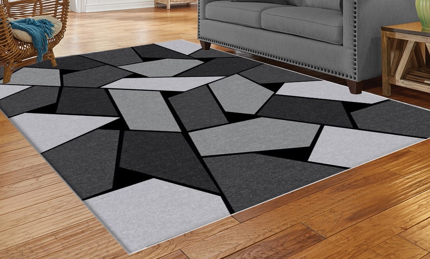 Image 7: Tapis de salon Black&White