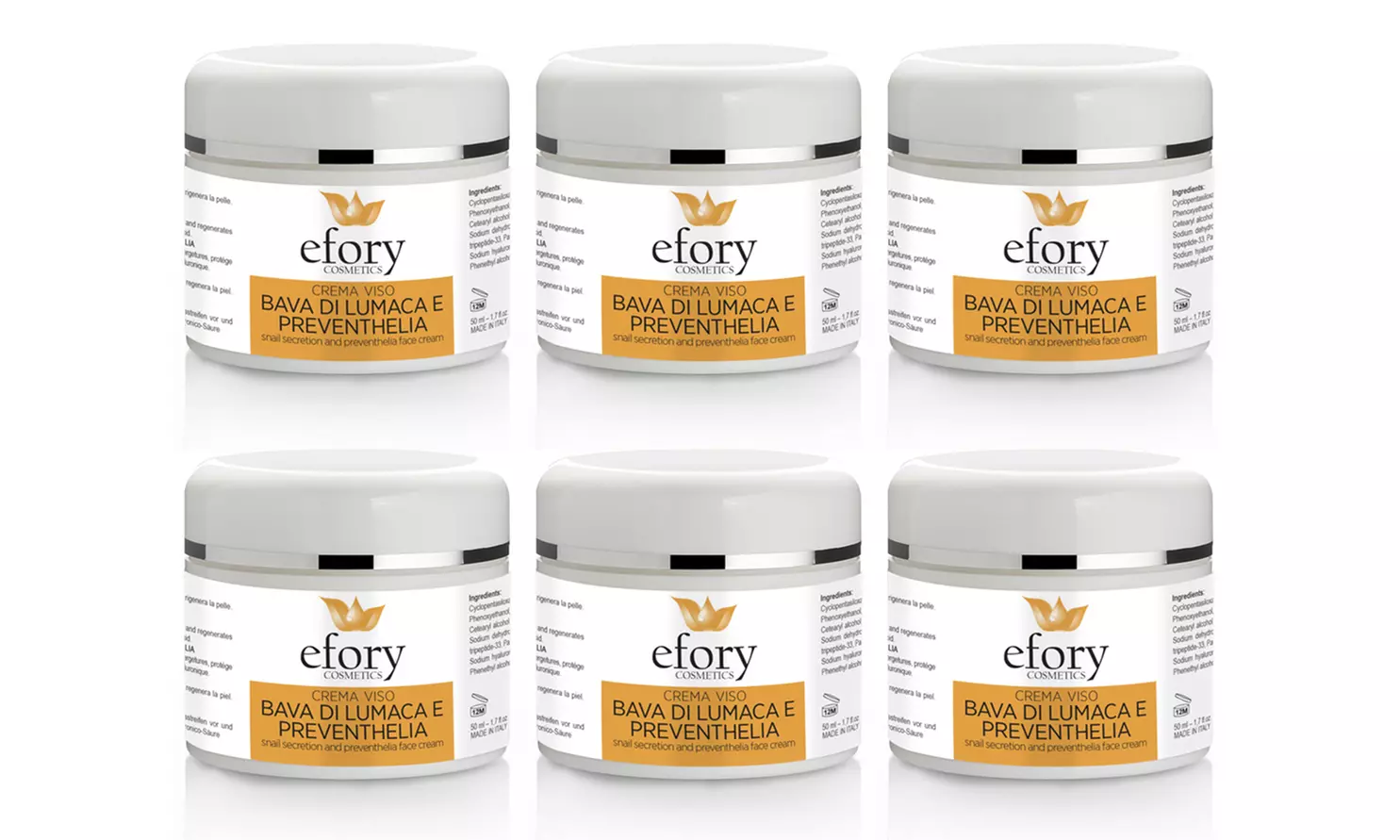 Fino a 6 confezioni da 50 ml di crema viso alla bava di lumaca Efory Cosmetics - Image 4