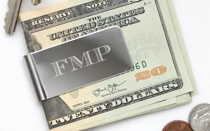 One or Two Personalized Laser-Etched Money Clips from 2712 Designs (up to 58% Off) - Primary Image