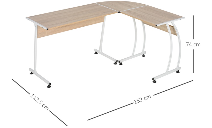 Image 17: HomCom Corner Desk