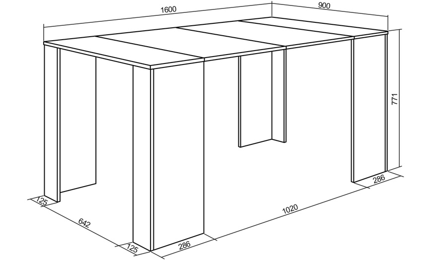 Image 30: Extendable Console Table for 8 Diners