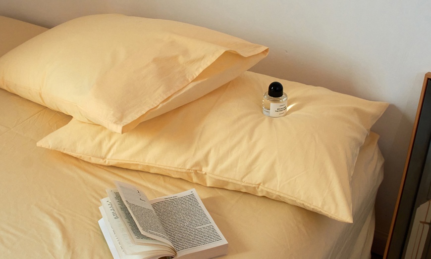 Image 62: Pure Cotton 2 Piece Pillowcase Set