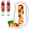 Image 16: Clearance: Fruit Infuser Bottles & Reusable Ice Cubes and Pitcher Set