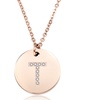 Image 13: Collana con ciondolo con iniziale Round