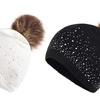 Image 11: 1 o 2 gorros con piedras de cristal para invierno