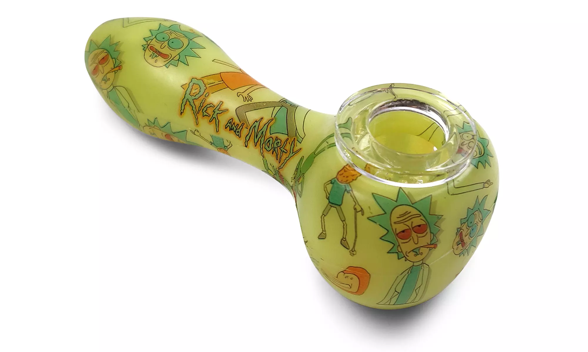 Rick and Morty Glow in the Dark Silicone Hand Pipe - Second Medium