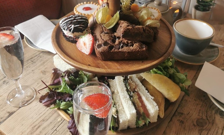 Image 2: American Smokehouse Afternoon Tea for 2 or 4 with Optional Prosecco