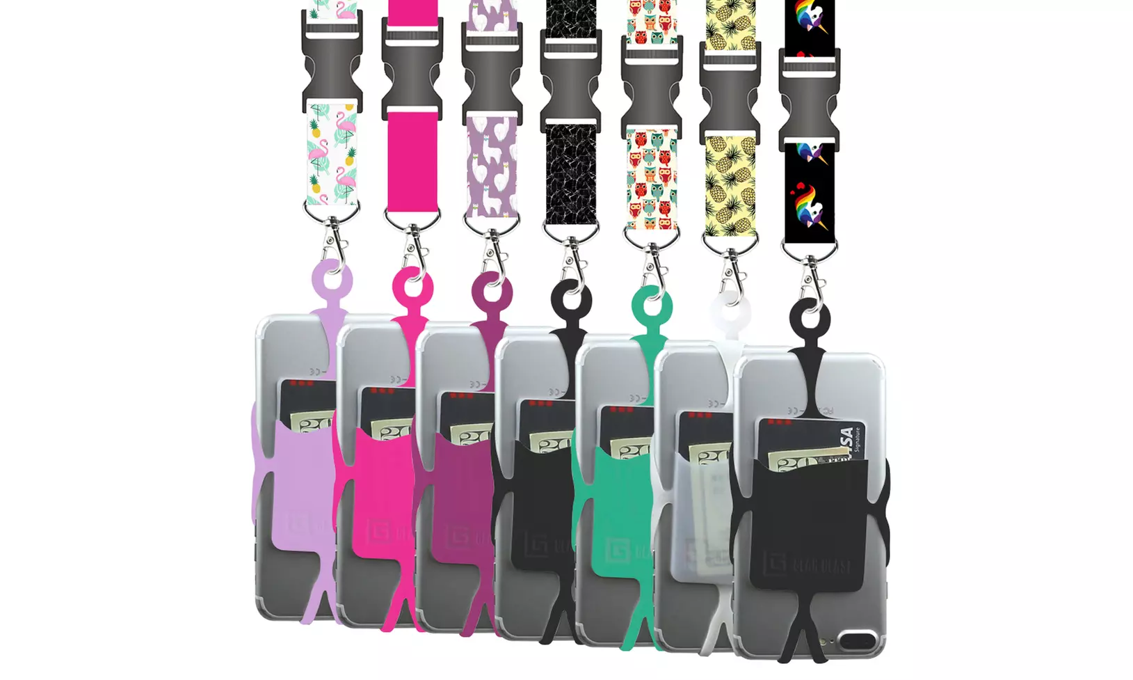 Gear Beast Printed Cell Phone Lanyard Neck Strap with Safety Clasp - Primary Image
