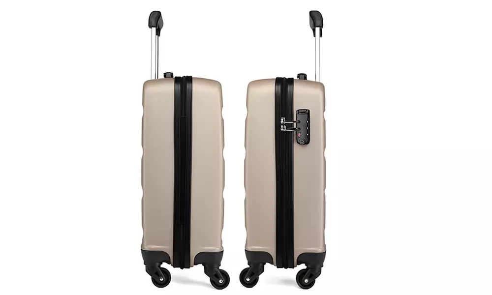 KONO Horizontal Design Hard Shell Suitcase Set with Combination Lock