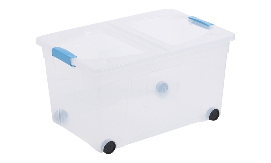 Image 3: Clippy Storage Box With Wheels