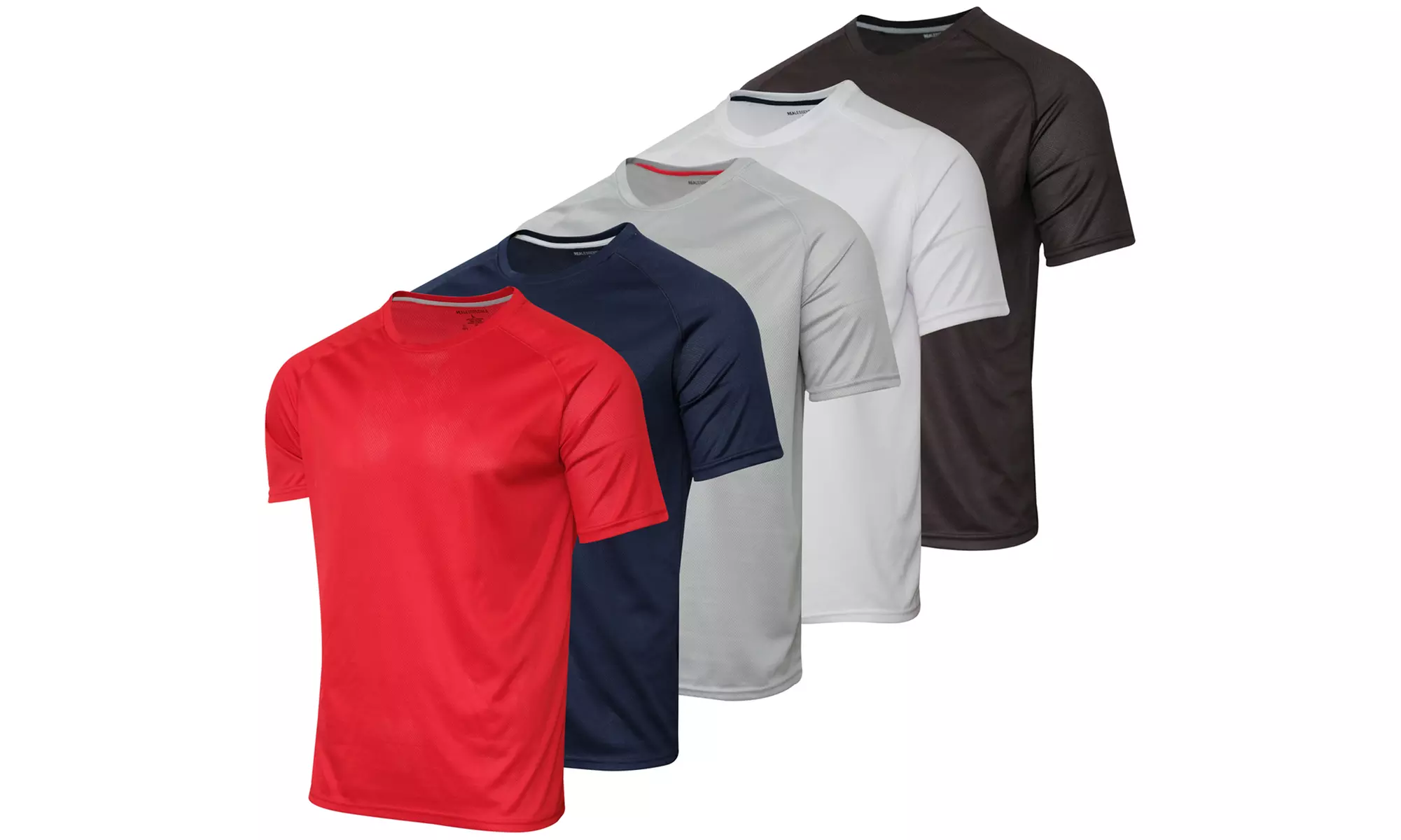 5-Pack Men's Mesh Quick-Dry Tech Stretch Short-Sleeve Crew T-Shirt - Primary Image