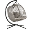 Image 10: Outsunny Outdoor Double Hanging Chair with Cushion