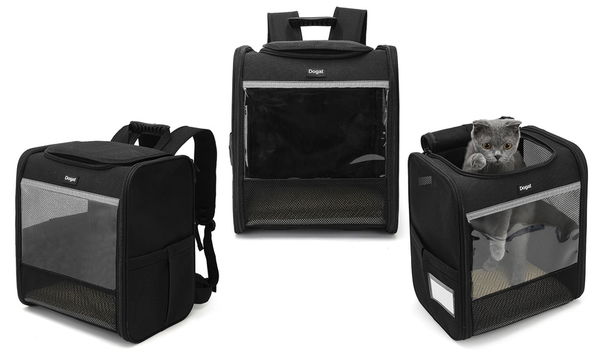Image 2: Foldable Cat Or Dog Outdoor Pet Carrying Backpack