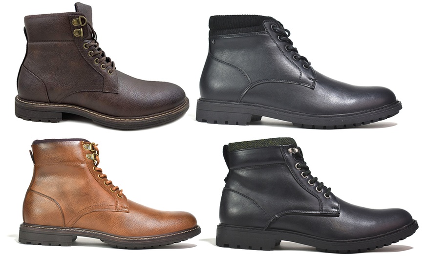 Image 1: Men's Lace Up Ankle Boots