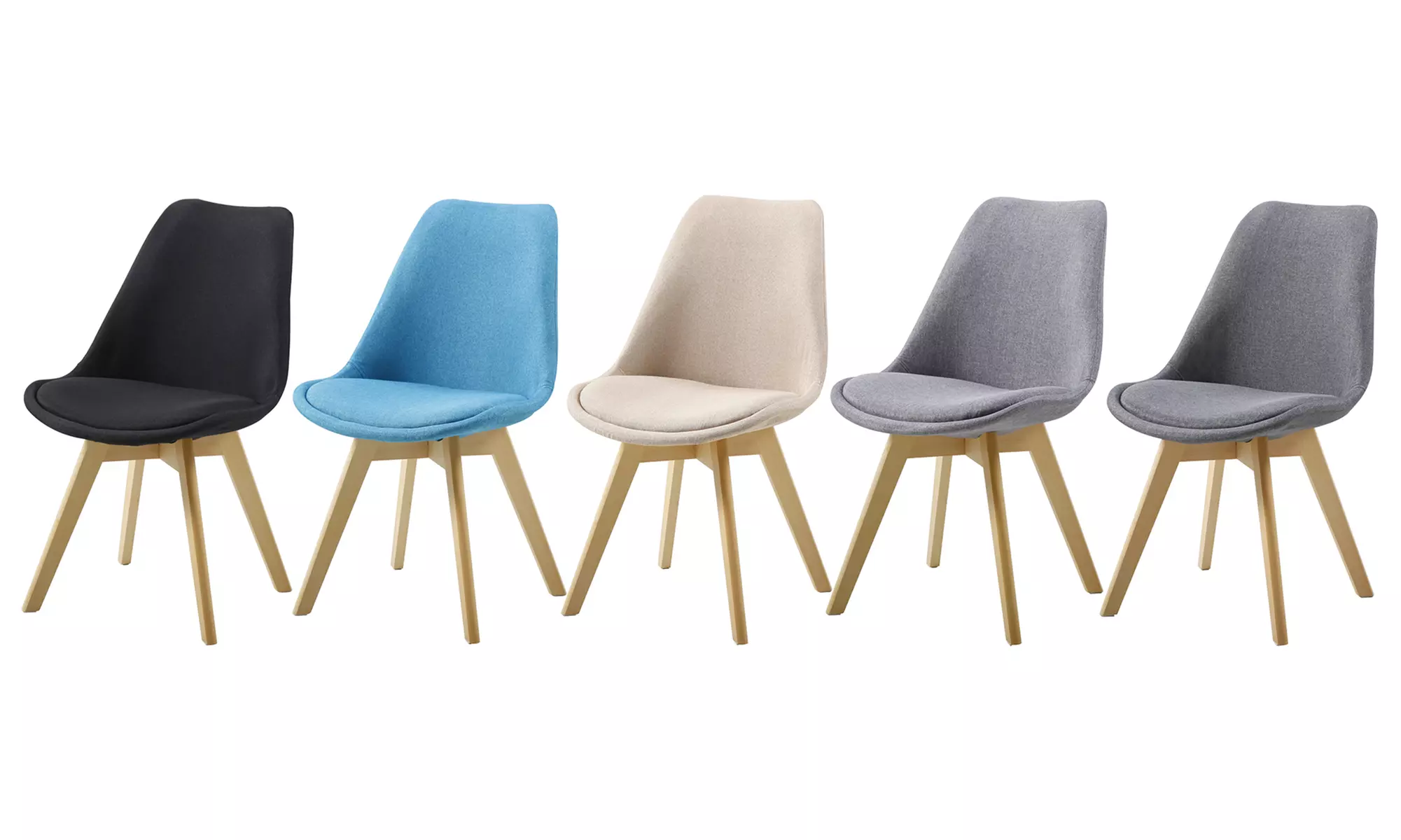 1, 2, 4 ou 6 chaises scandinaves tissu LIVS, livraison offerte - Primary Image