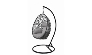  Rattan-Effect Garden Weave Egg Chair with Cushion 