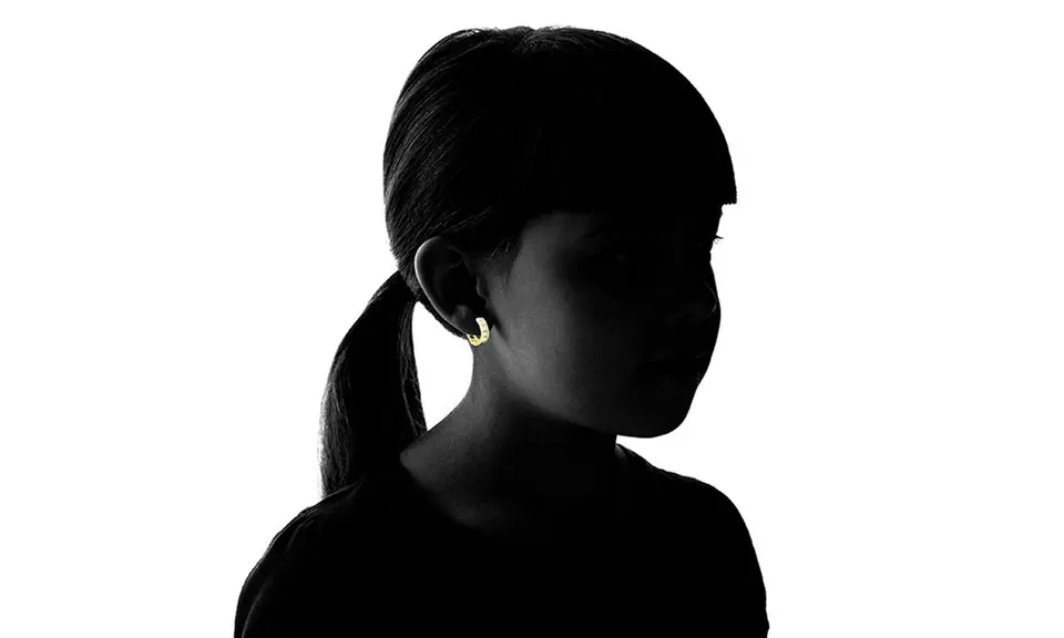 Kids' Solid 14K Gold Huggie Hoops with Swarovski Crystals - Second Medium