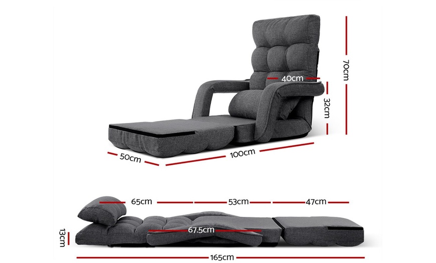 Image 16: Adjustable Folding Futon Lounge