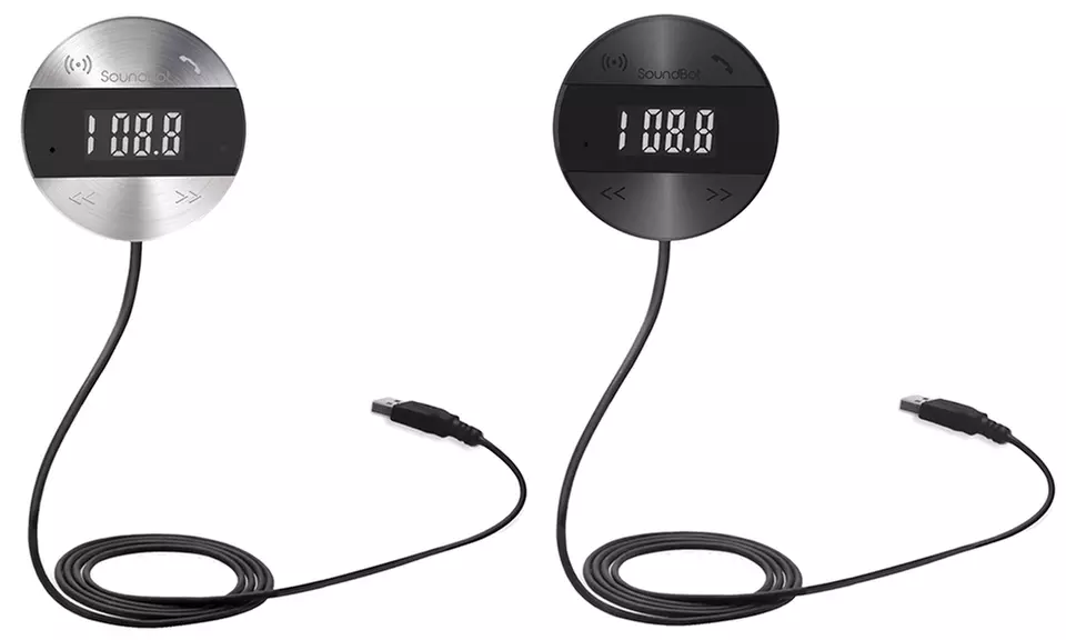 SoundBot SB360FM FM Radio Transmitter and Bluetooth Receiver with Free 3-Port USB Super Charger - Primary Image