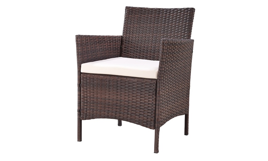 Image 5: 4-Piece Rattan-Effect Lounge Set