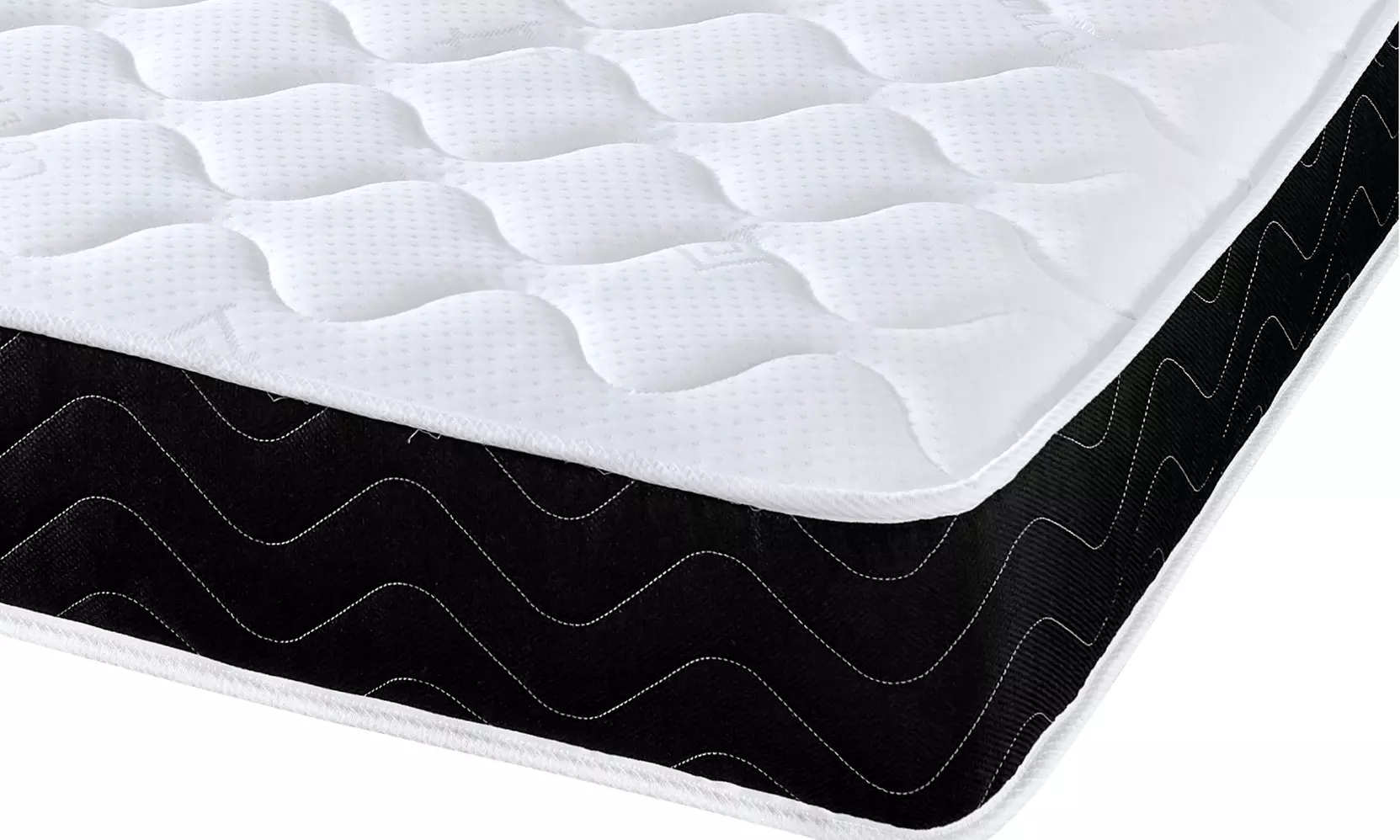 Black Quilted Hypoallergenic Memory Foam Sprung Mattress