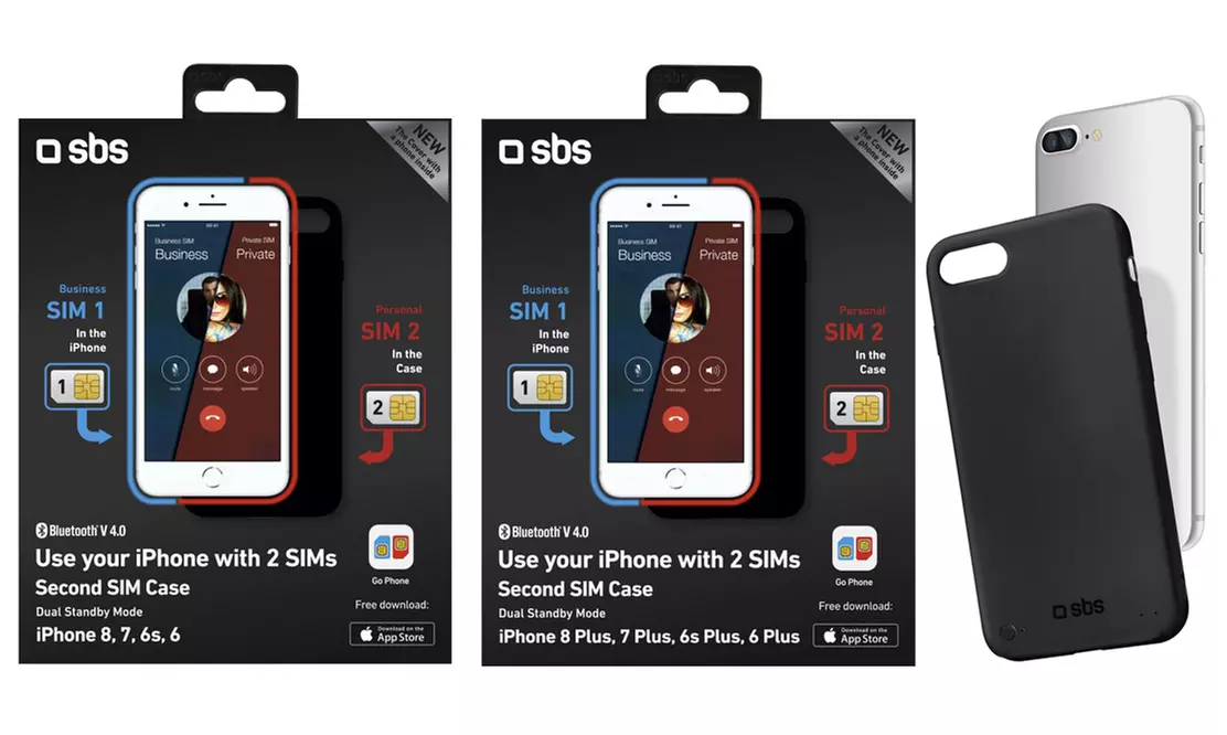 Coque iPhone avec 2 emplacements pour cartes SIM - Primary Image