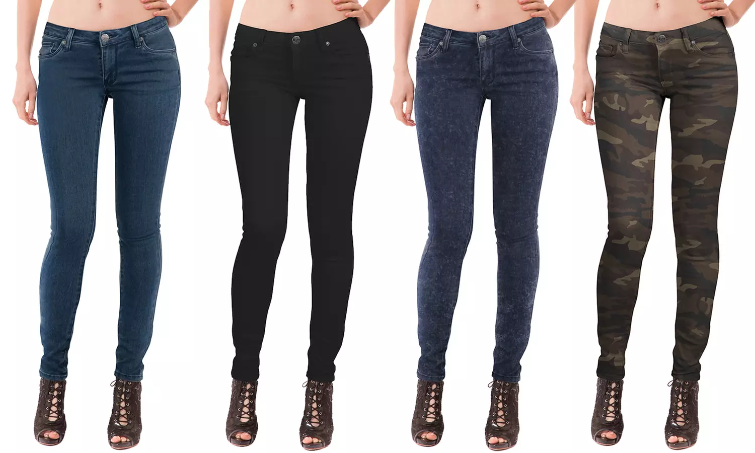 Hybrid & Company Juniors Super Comfy Stretch Bum-Lift Jeans - Primary Image