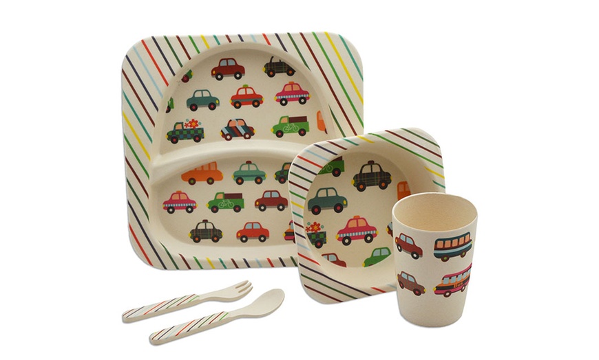 Image 11: Kids' 5-Piece Bamboo Dinner Set