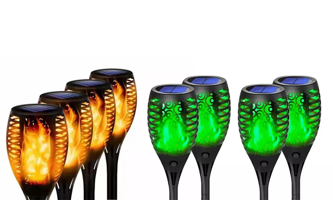 2x, 4x oder 8x Solar-Flammen-Licht