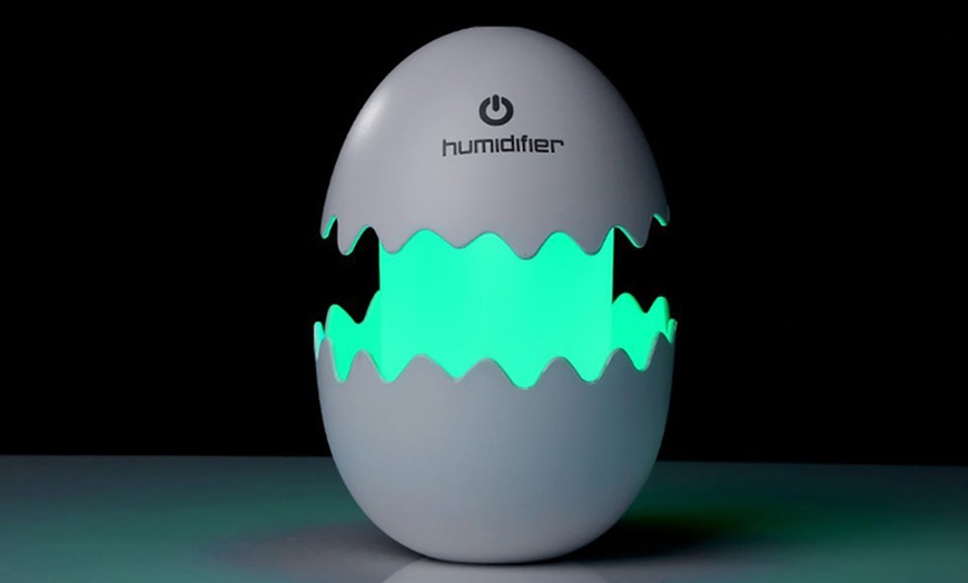 Image 4: Egg-Shaped LED Humidifier