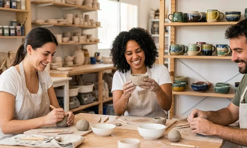 Experiencia creativa de cerámica con modelado manual para 1 o 2