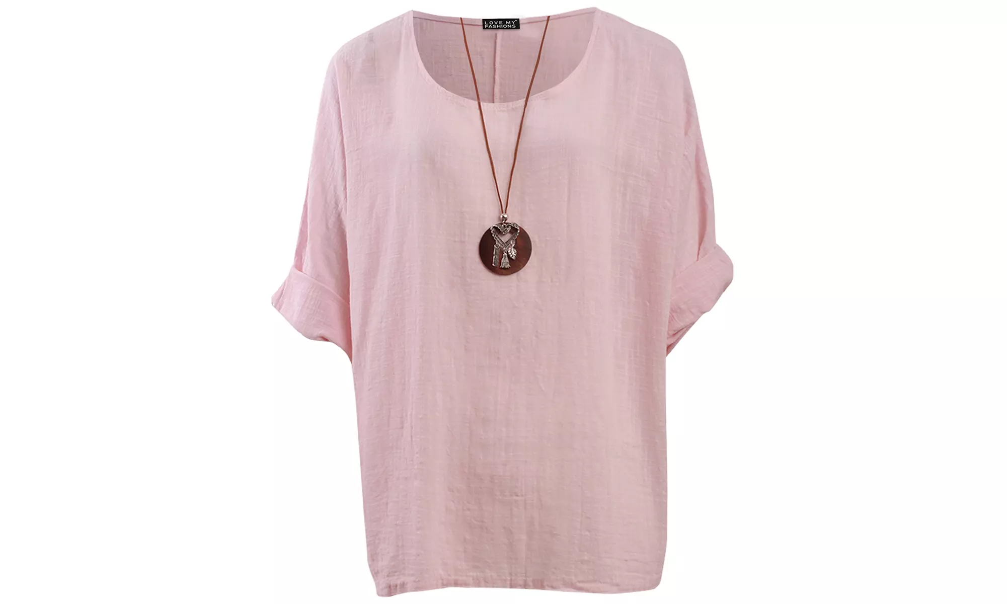 Love My Fashions Women's Plain Necklace Tunic Top