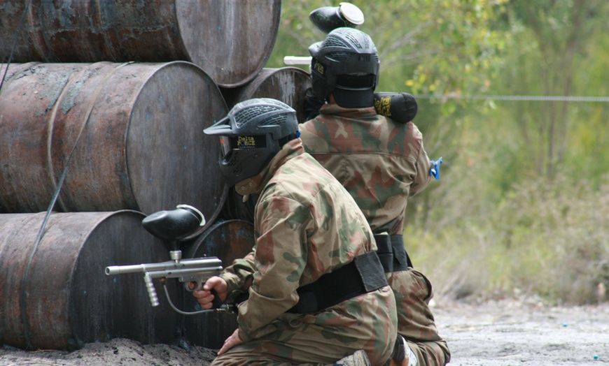 Image 1: Paintball Game + Equipment